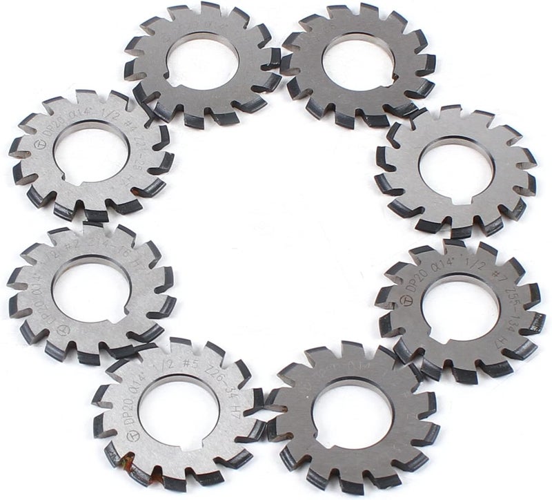 CNCEST 8 Pcs/Set Involute Gear Cutter DP20, HSS - Image 5